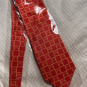 Vintage orange/red and Gold Patterned Volkswagen Tie